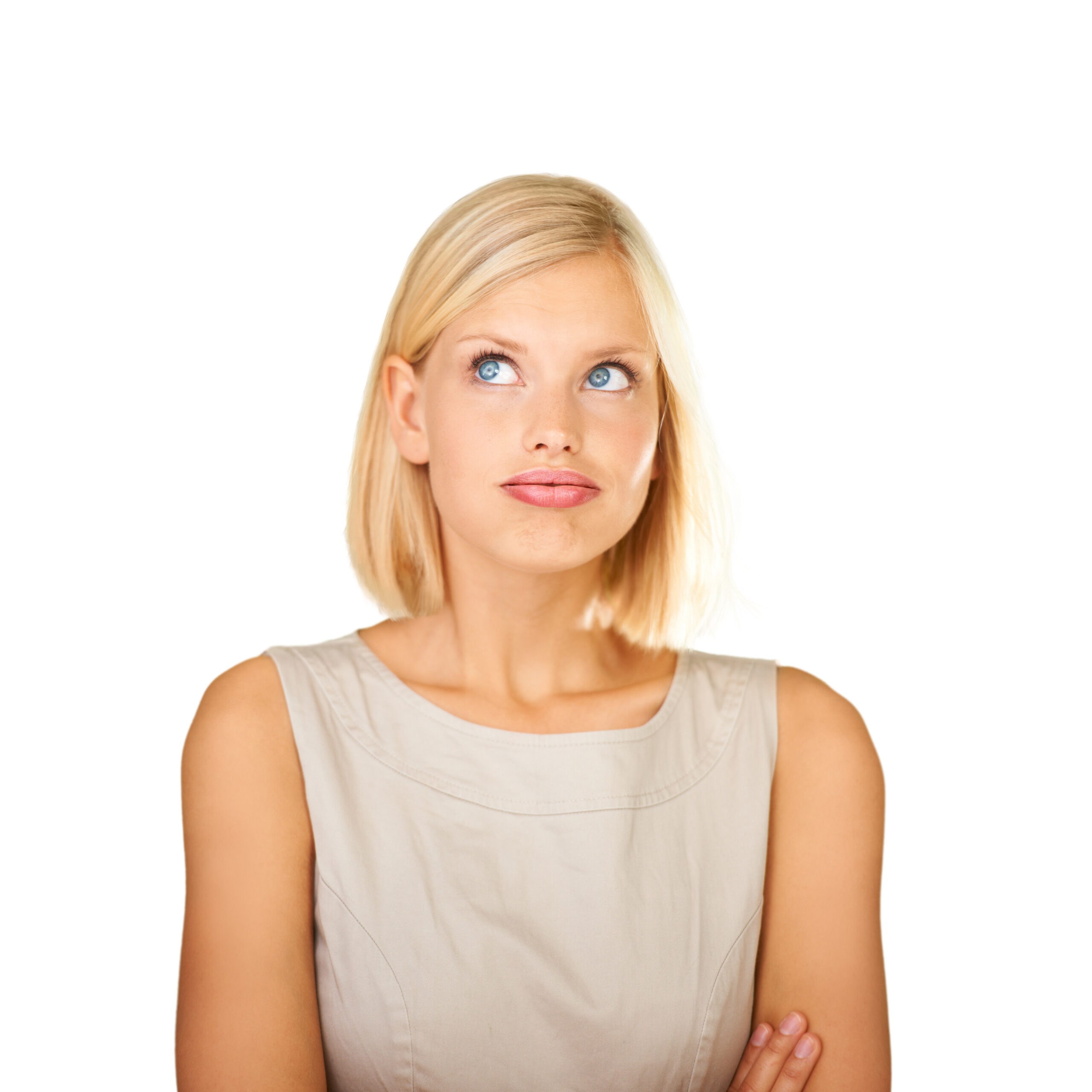 Casually beautiful. Frau zweifelt noch